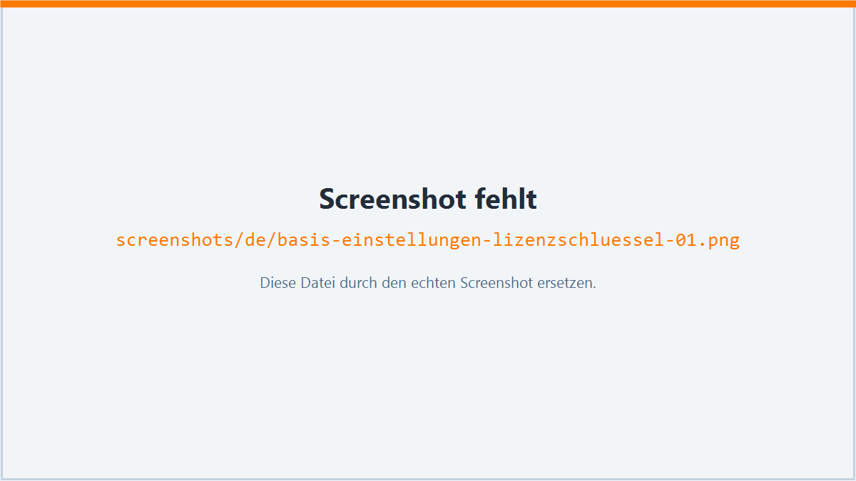 Lizenzschlüssel