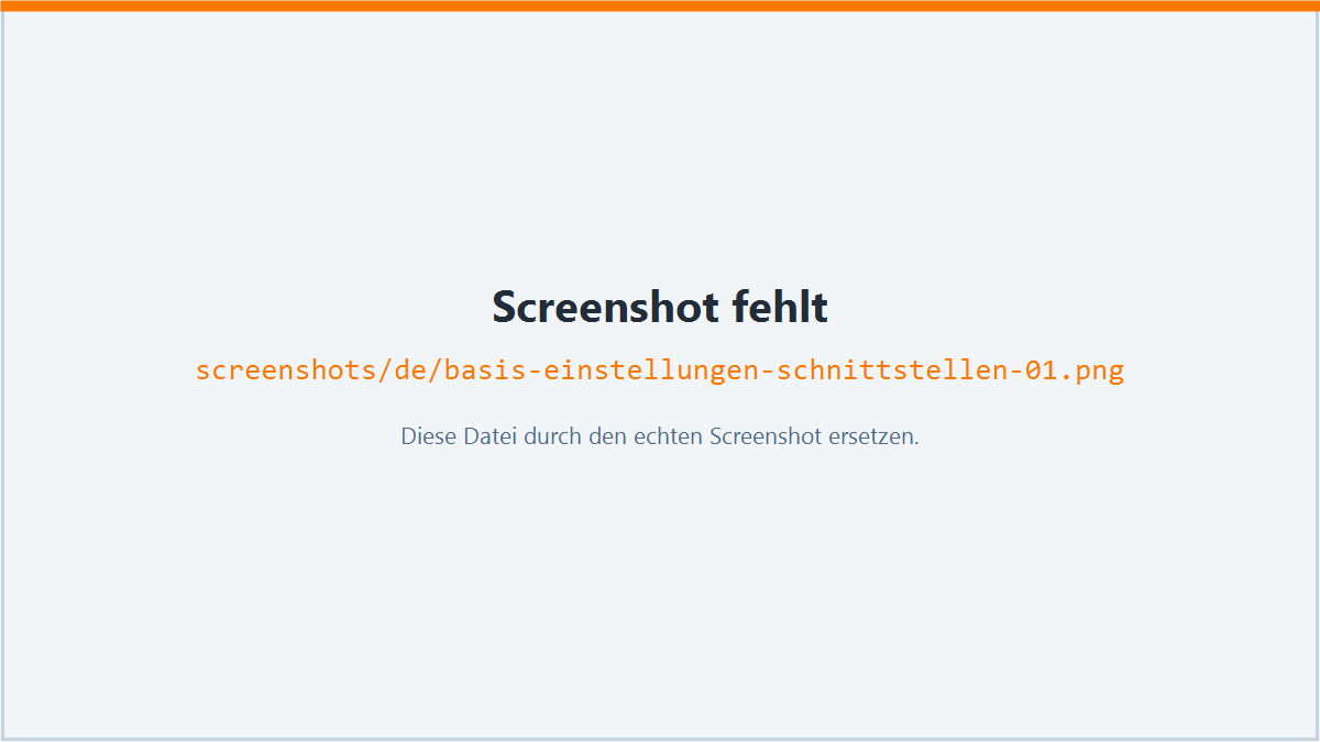 Schnittstellen